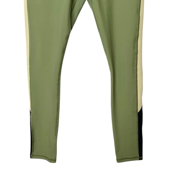 NEW Johnny Was Calme Endurance Mesh Inset Green Bronze Performance Leggings Sz S - Picture 6 of 13